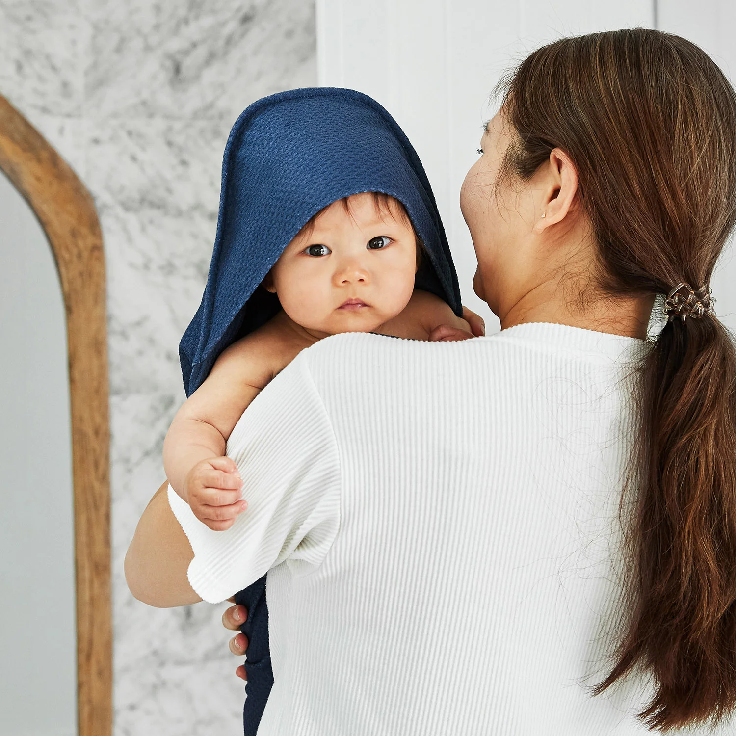 Dock & Bay Baby Hooded Towels - Midnight Navy - Image 3