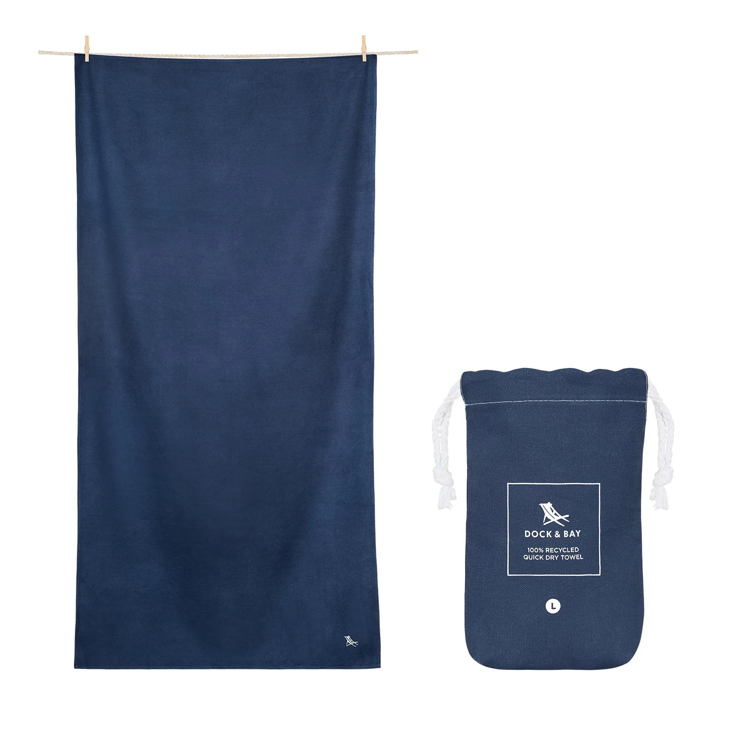 Dock & Bay Quick Dry Towel - Deep Sea Navy - Image 11