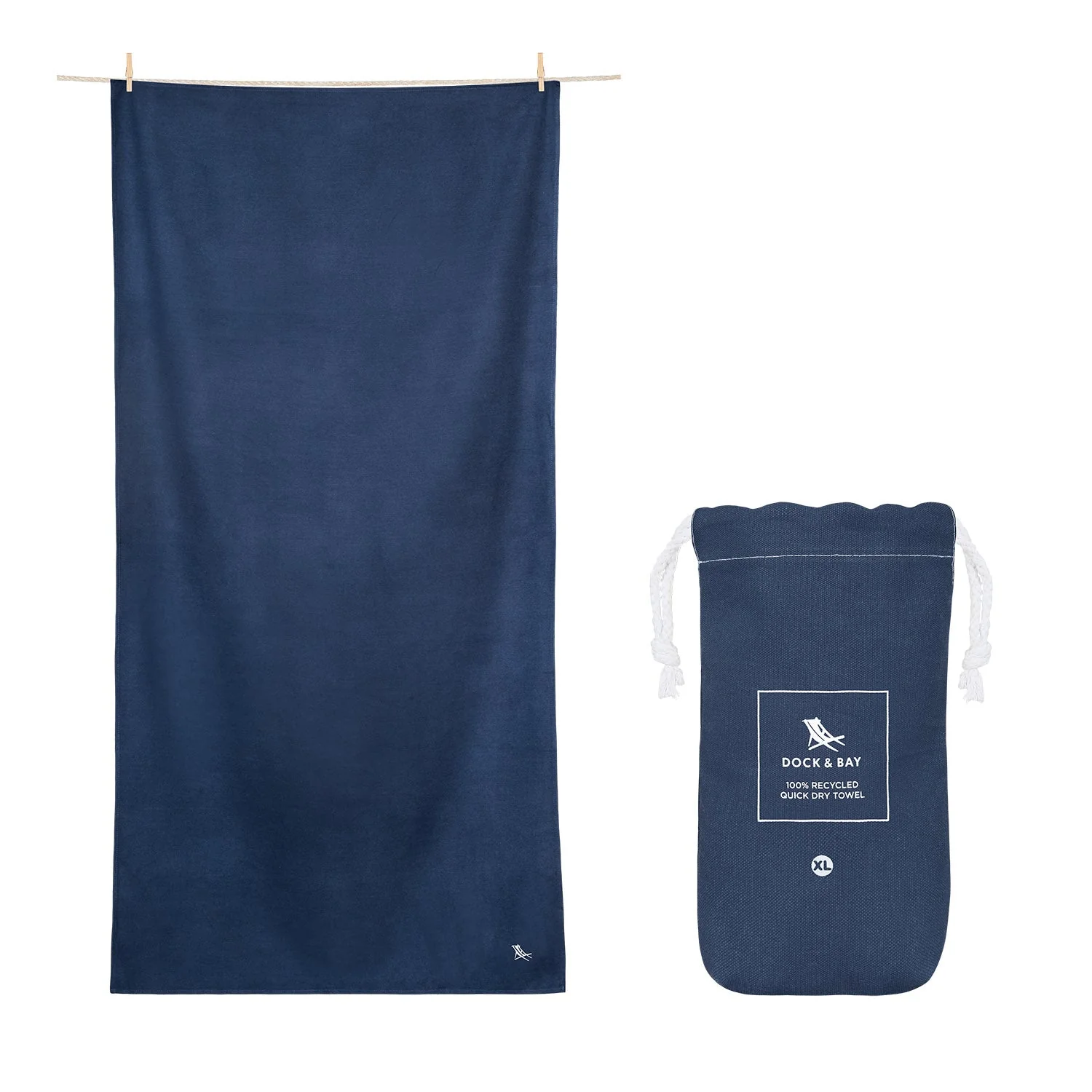 Dock & Bay Quick Dry Towel - Deep Sea Navy - Image 12
