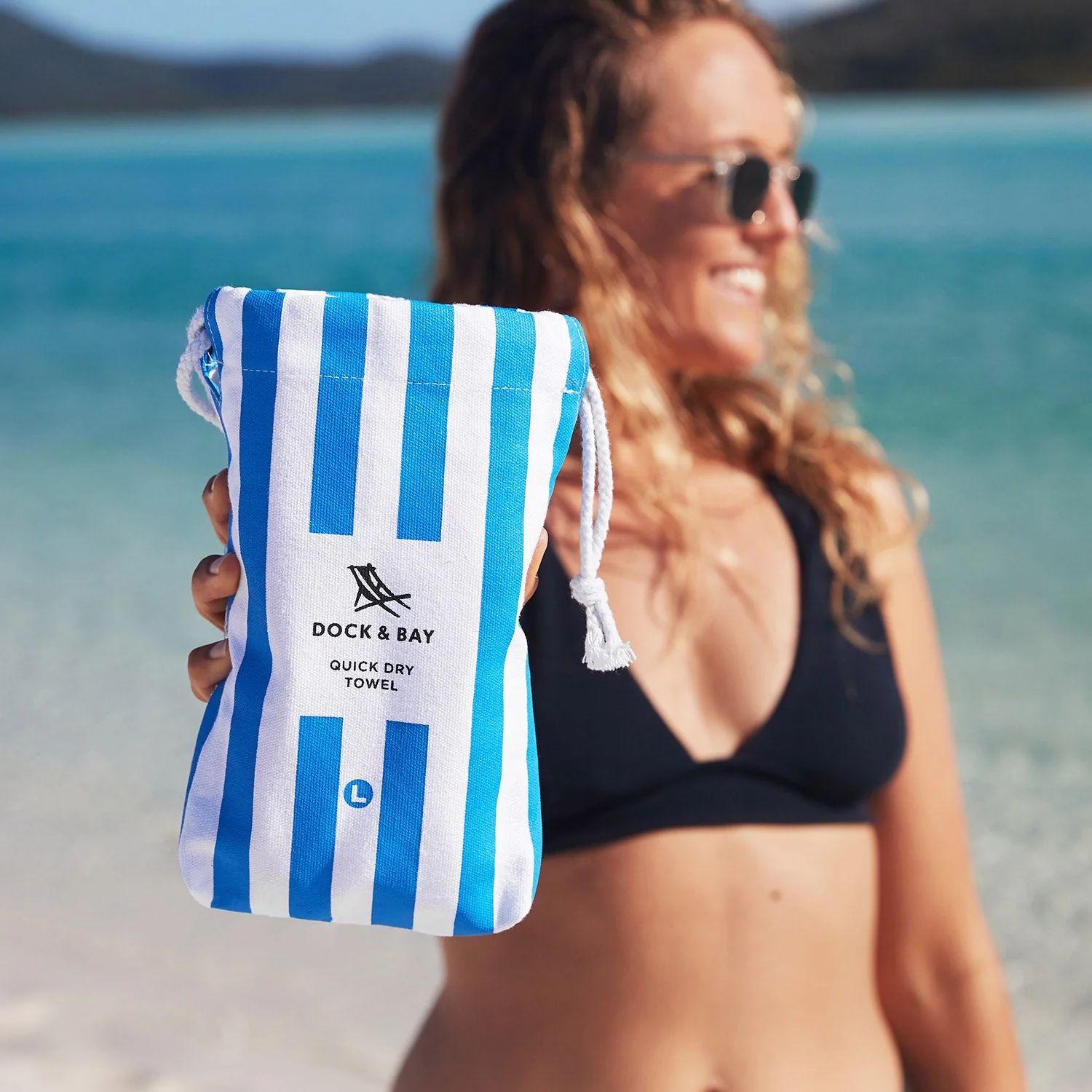 Dock & Bay Quick Dry Towel - Bondi Blue - Image 3