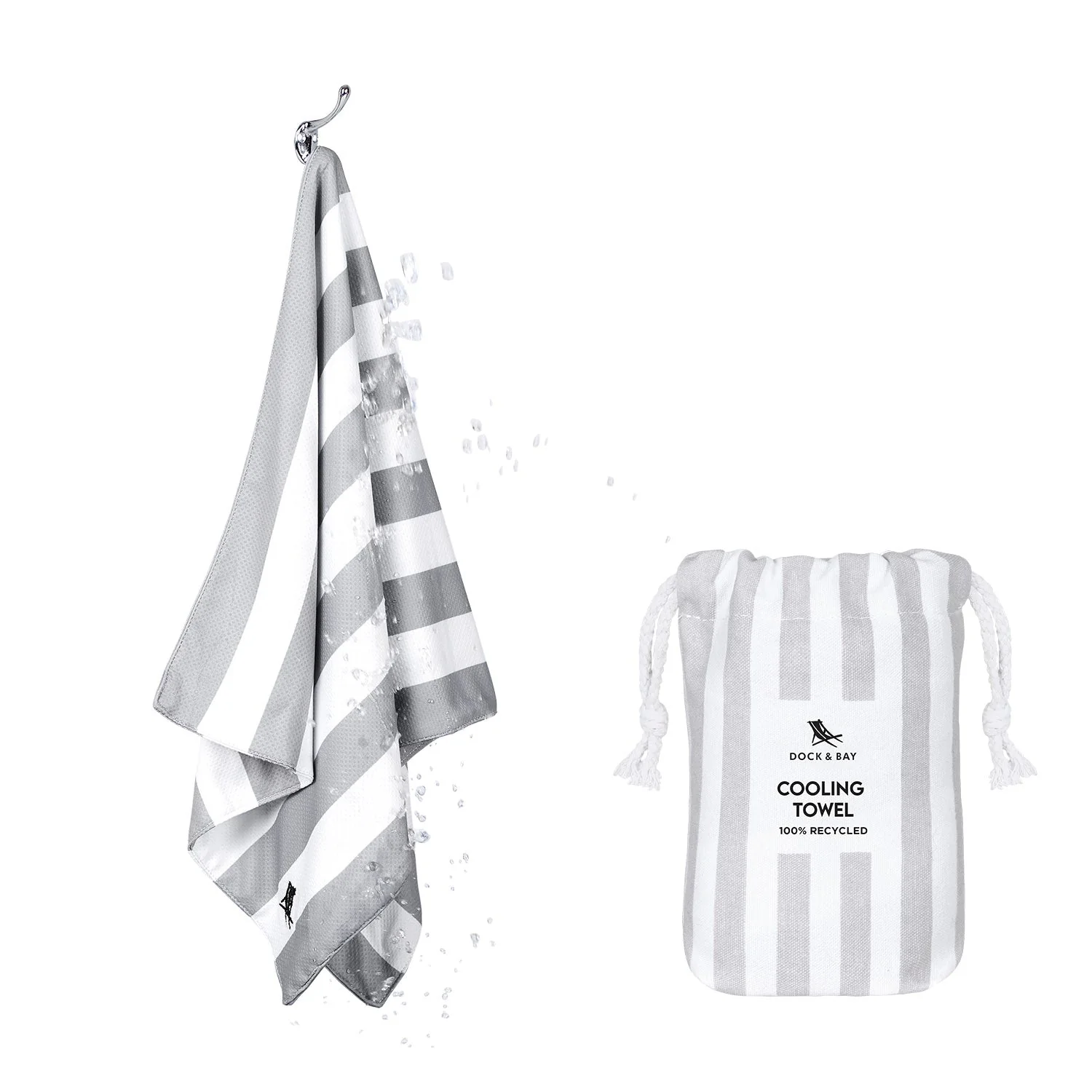 Dock & Bay Quick Cool Gym Towel - Goa Grey - Image 10
