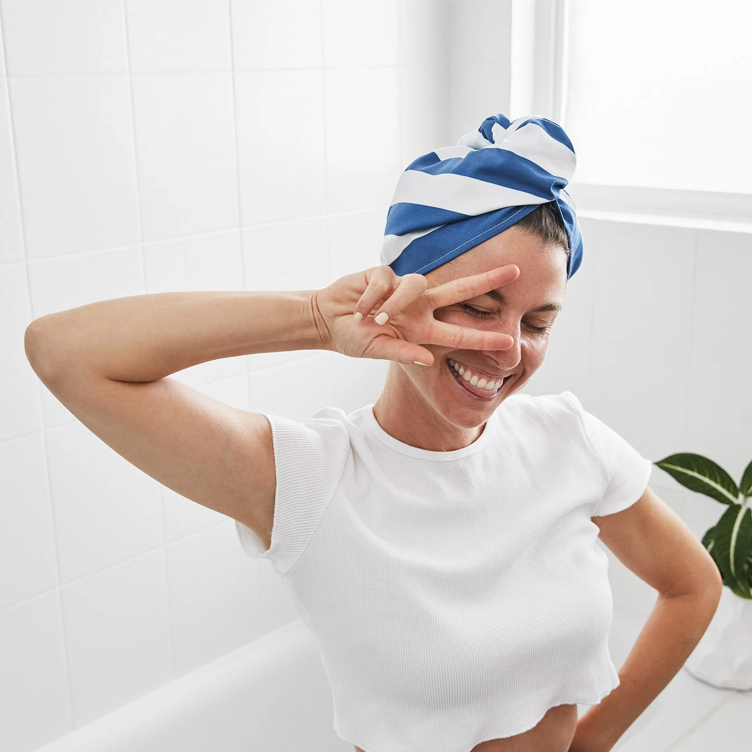 Dock & Bay Hair Wrap - Whitsunday Blue - Image 3
