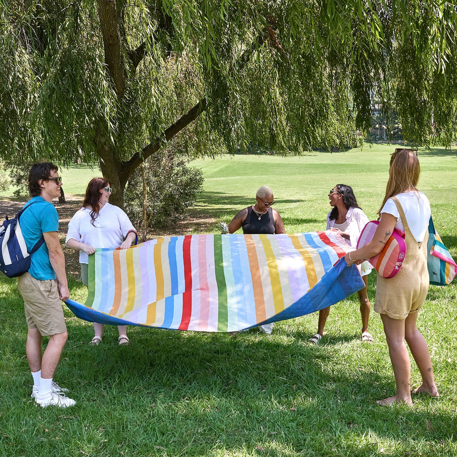 Dock & Bay Picnic Blanket - Candy Stripes - Image 3