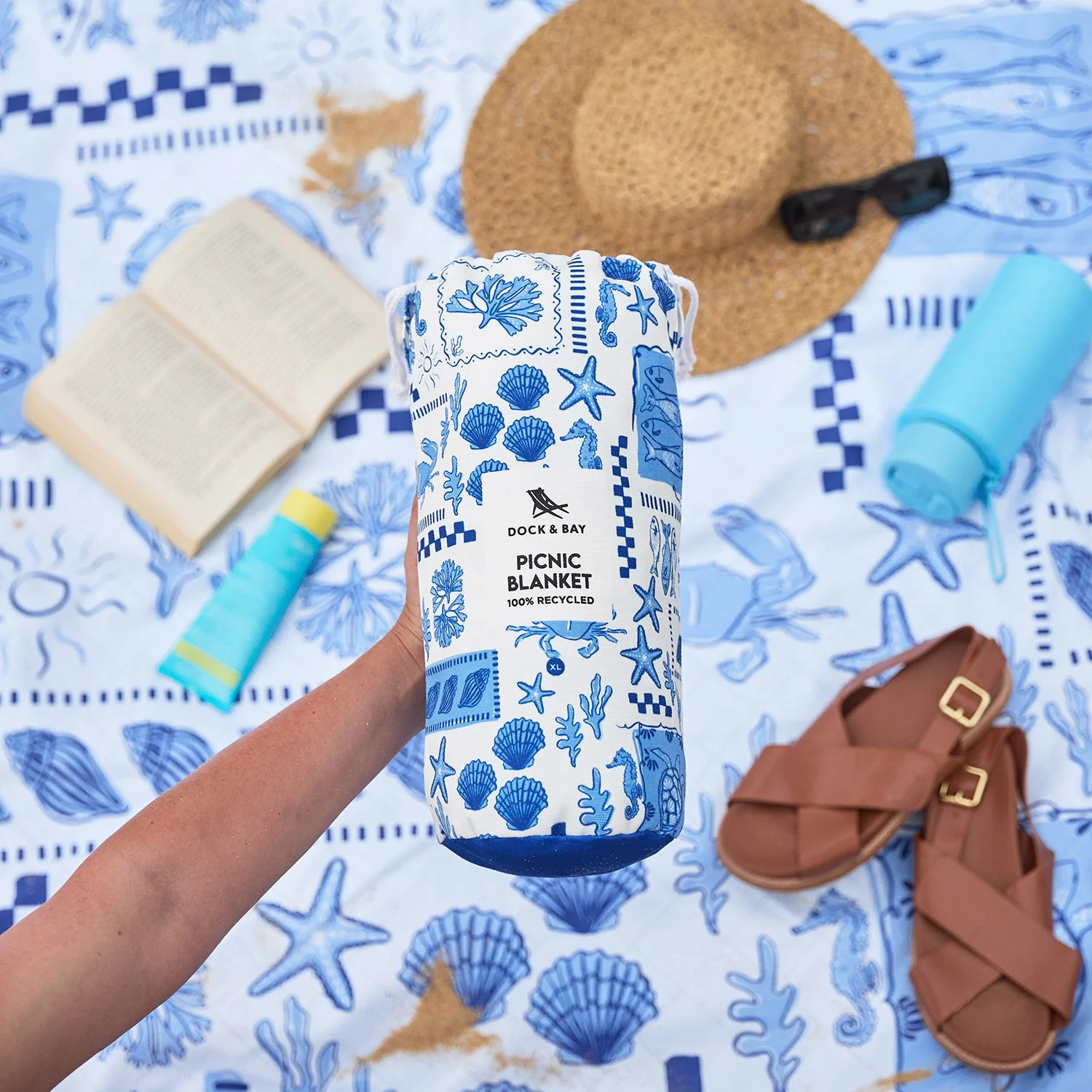 Dock & Bay Picnic Blanket - Grecian Shores - Image 4