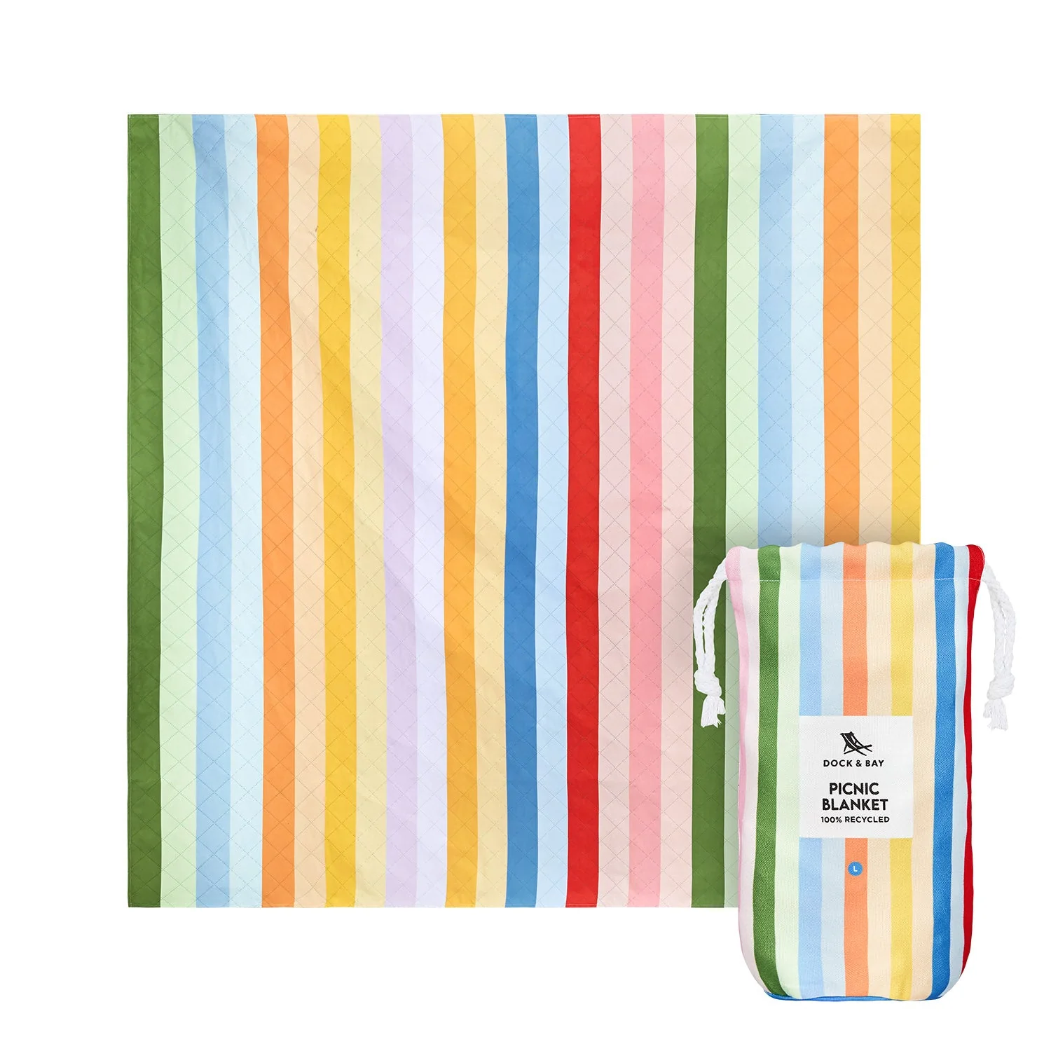 Dock & Bay Picnic Blanket - Candy Stripes - Image 12