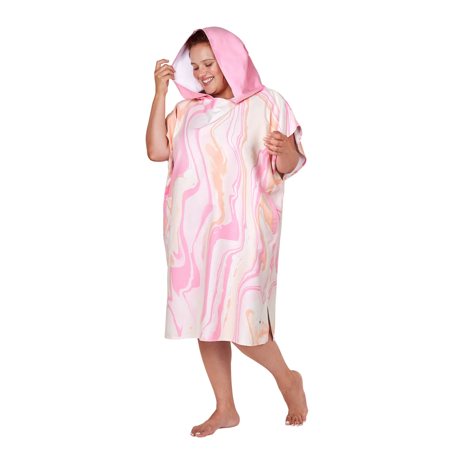 Dock & Bay Adult Poncho - Marble - Peach Melba - Image 11