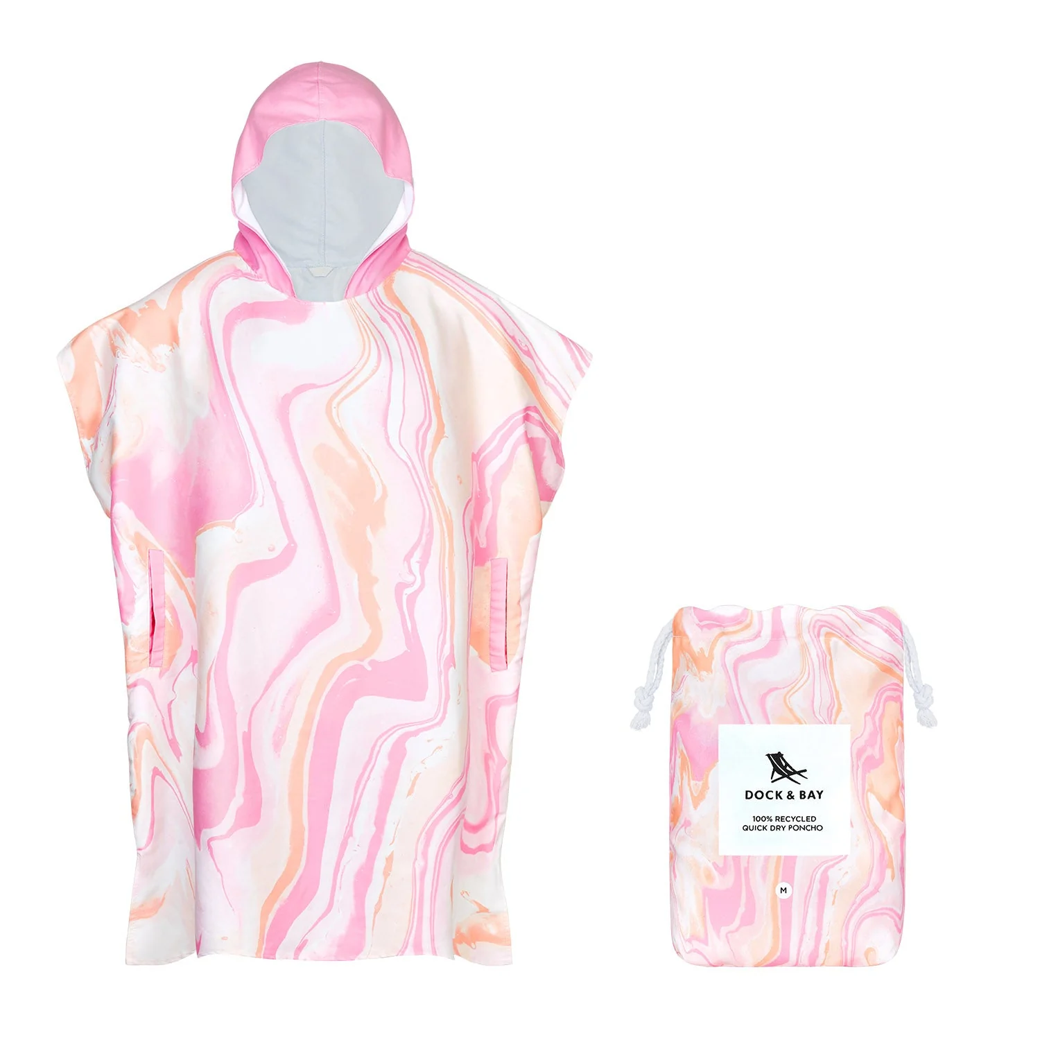Dock & Bay Adult Poncho - Marble - Peach Melba - Image 15