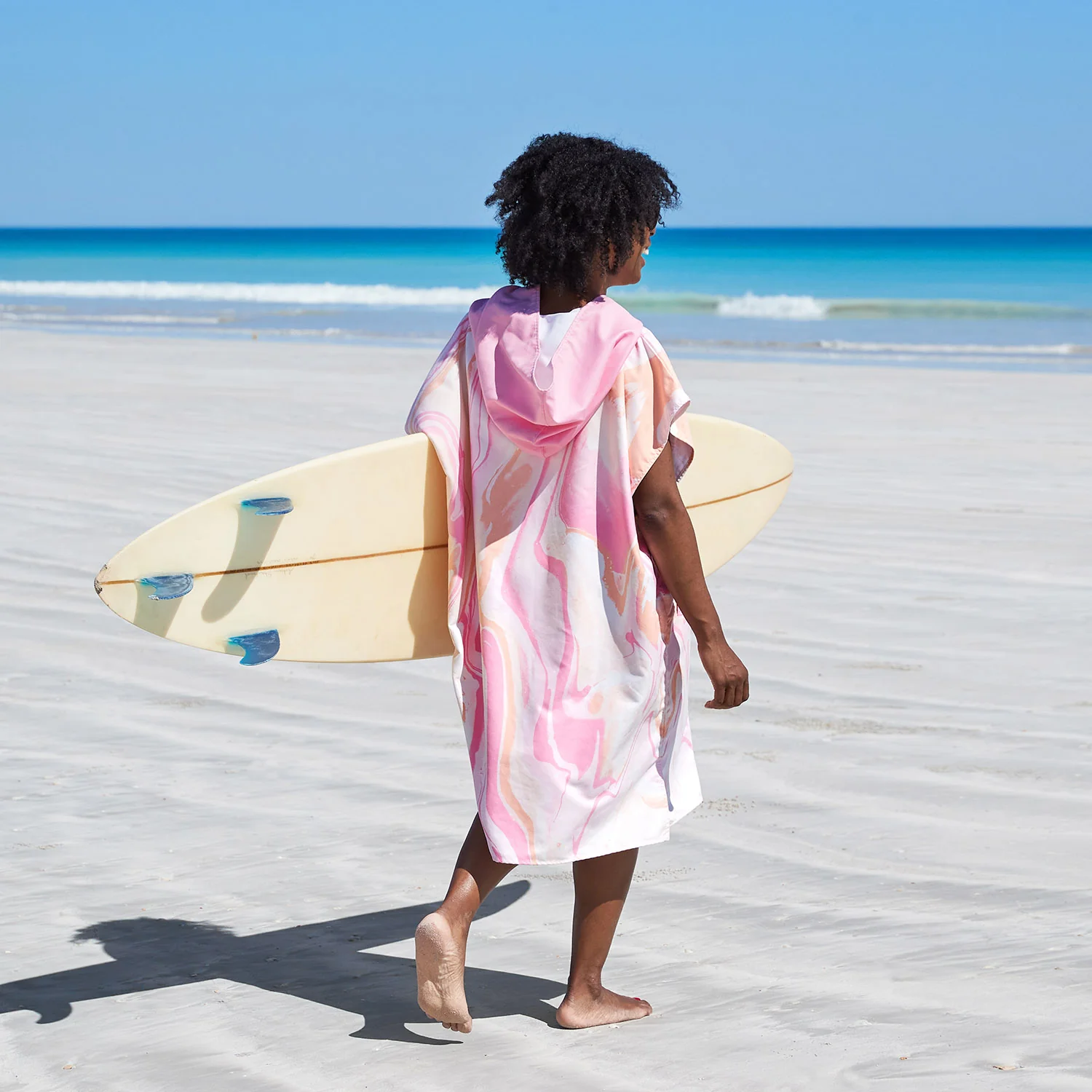 Dock & Bay Adult Poncho - Marble - Peach Melba - Image 3