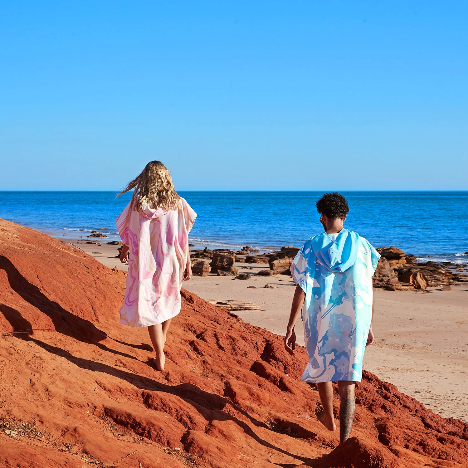 Dock & Bay Adult Poncho - Marble - Peach Melba - Image 5