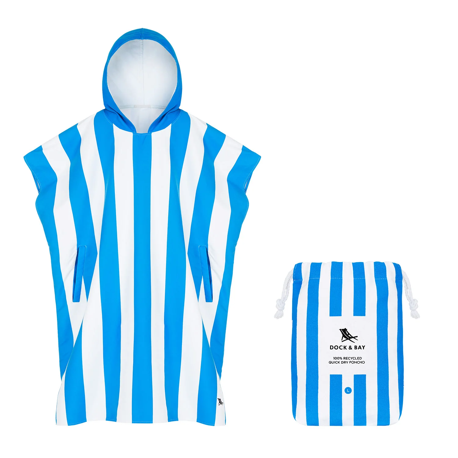Dock & Bay Poncho - Adults - Bondi Blue - Outlet - Image 4