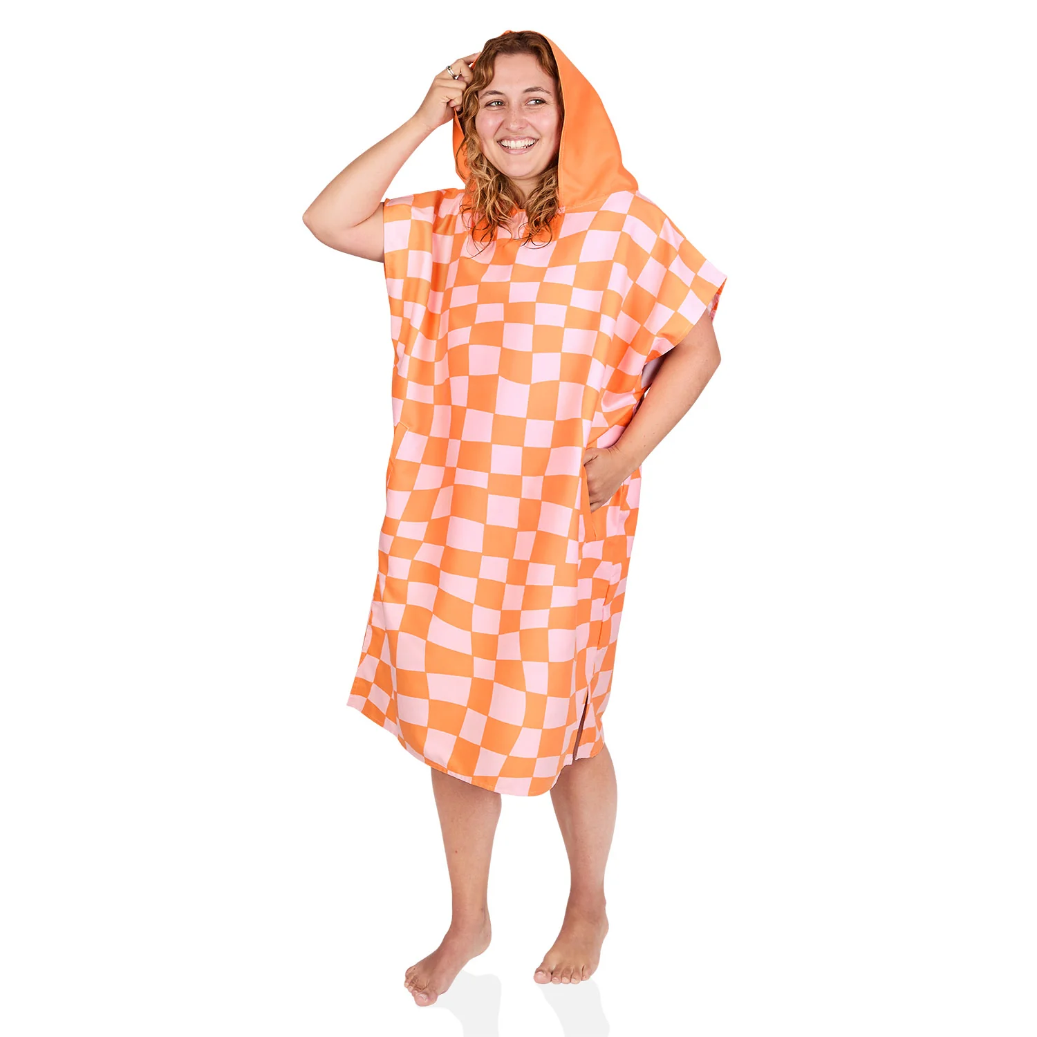 Dock & Bay Poncho - Adults - Groovy Check - Image 10
