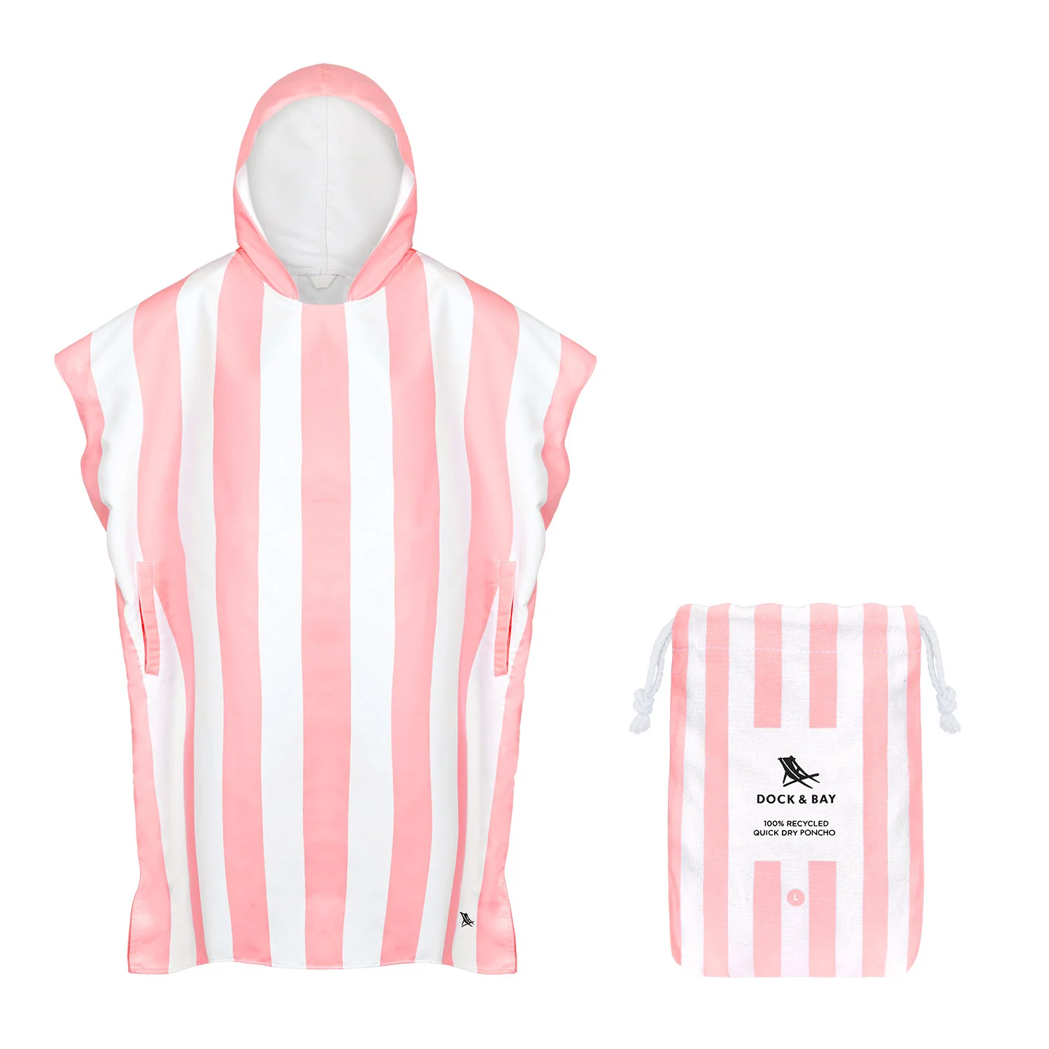 Dock & Bay Poncho - Adults - Malibu Pink Outlet - Image 4