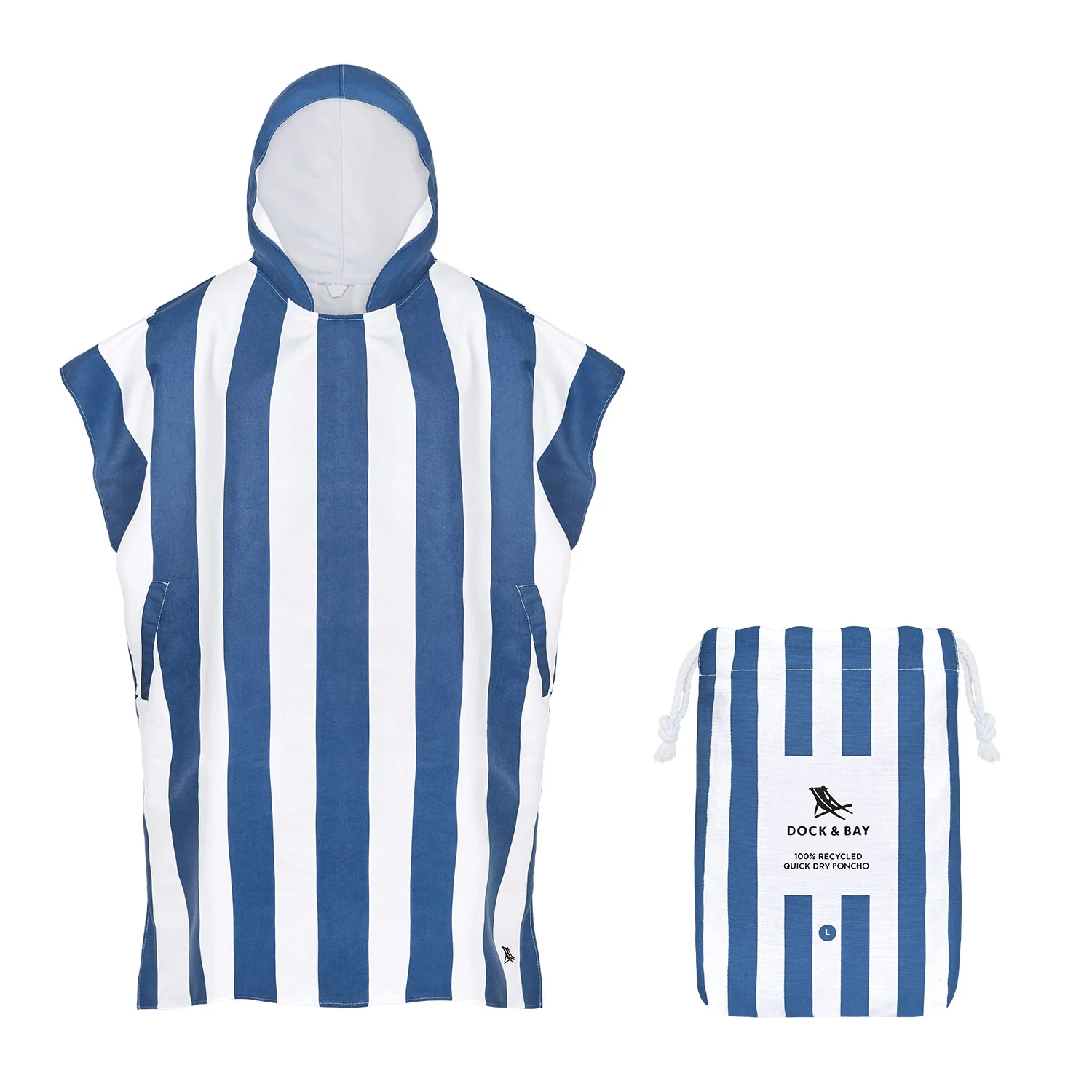 Dock & Bay Poncho - Adults - Whitsunday Blue - Outlet - Image 4