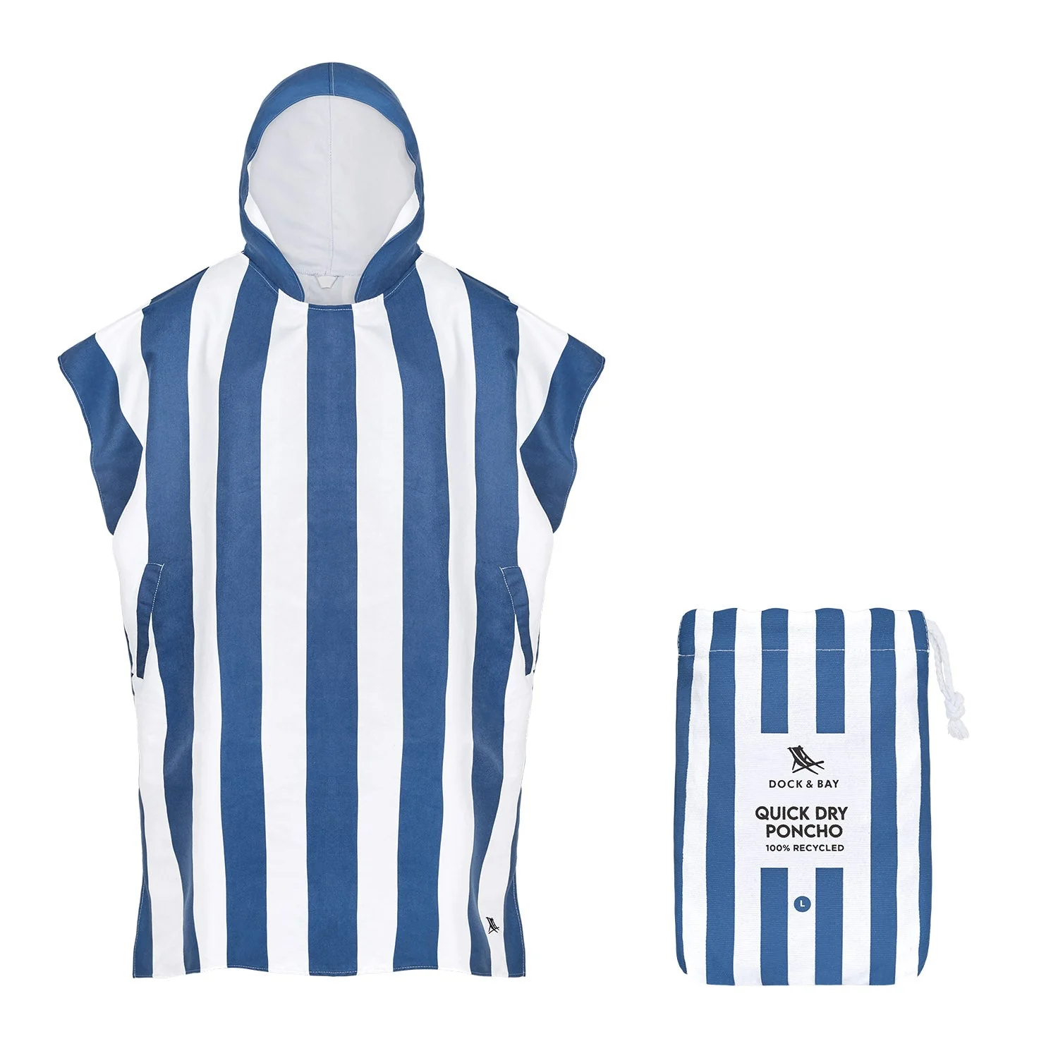 Dock & Bay Poncho - Adults - Whitsunday Blue - Image 11