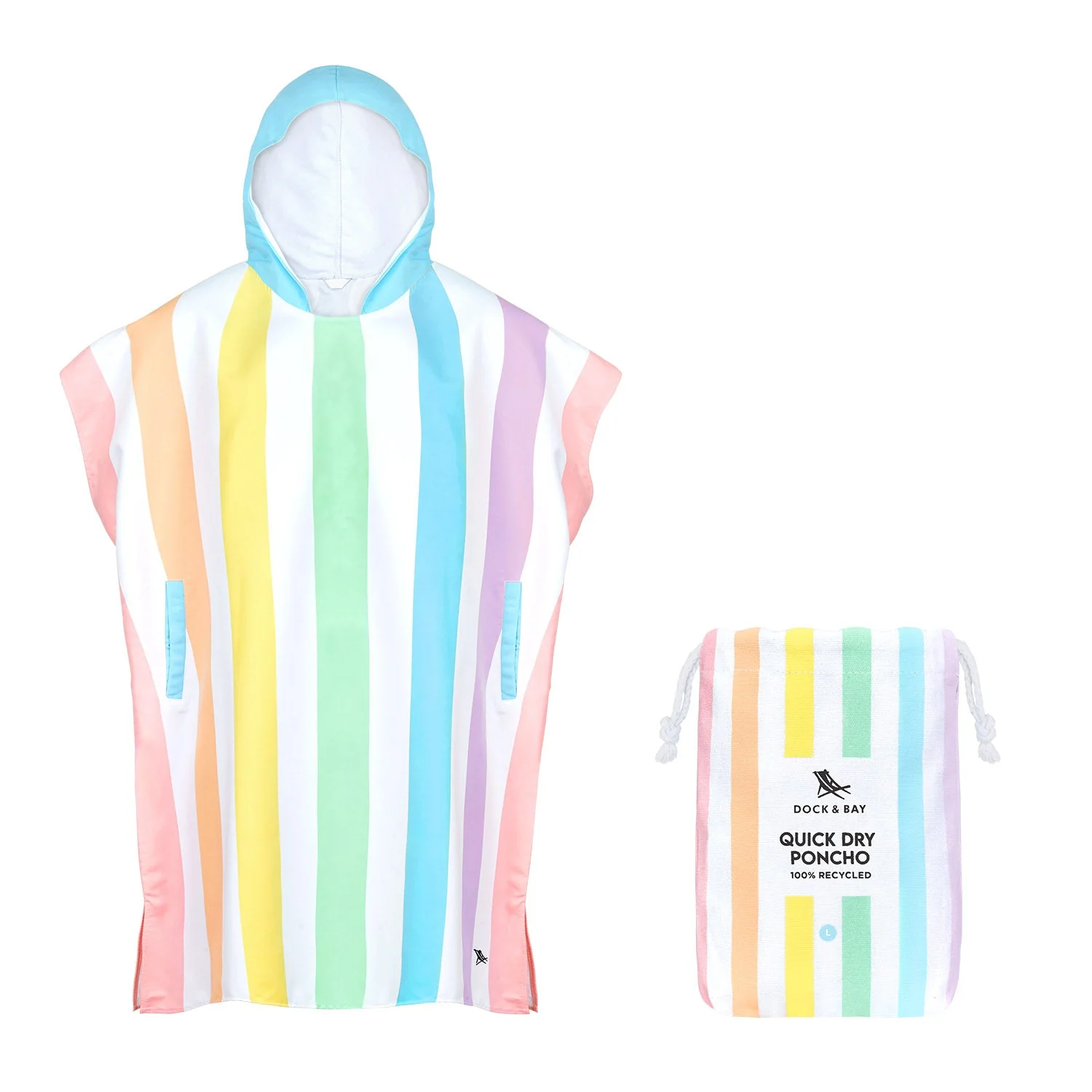 Dock & Bay Poncho - Adults - Unicorn Waves - Image 10