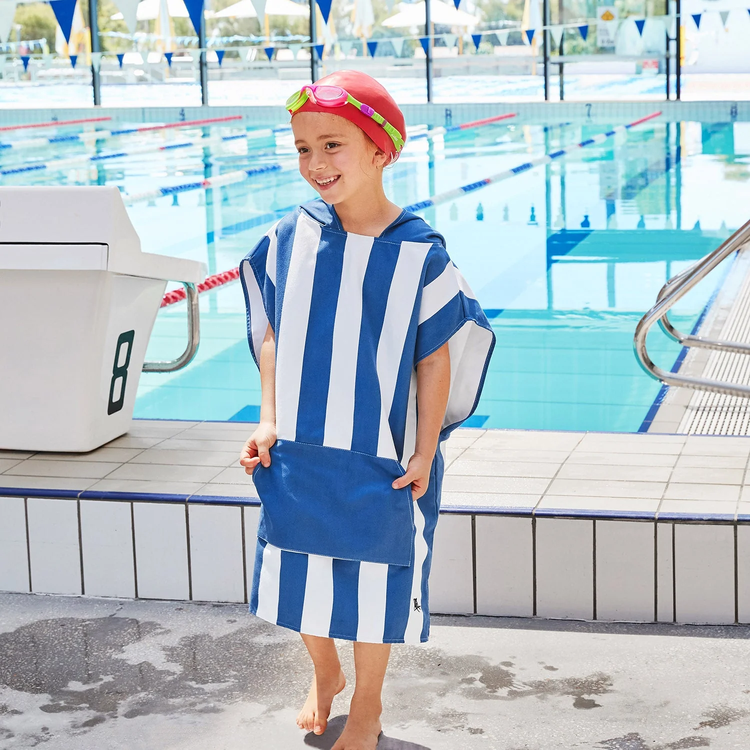 Dock & Bay Poncho - Kids - Whitsunday Blue - Image 4
