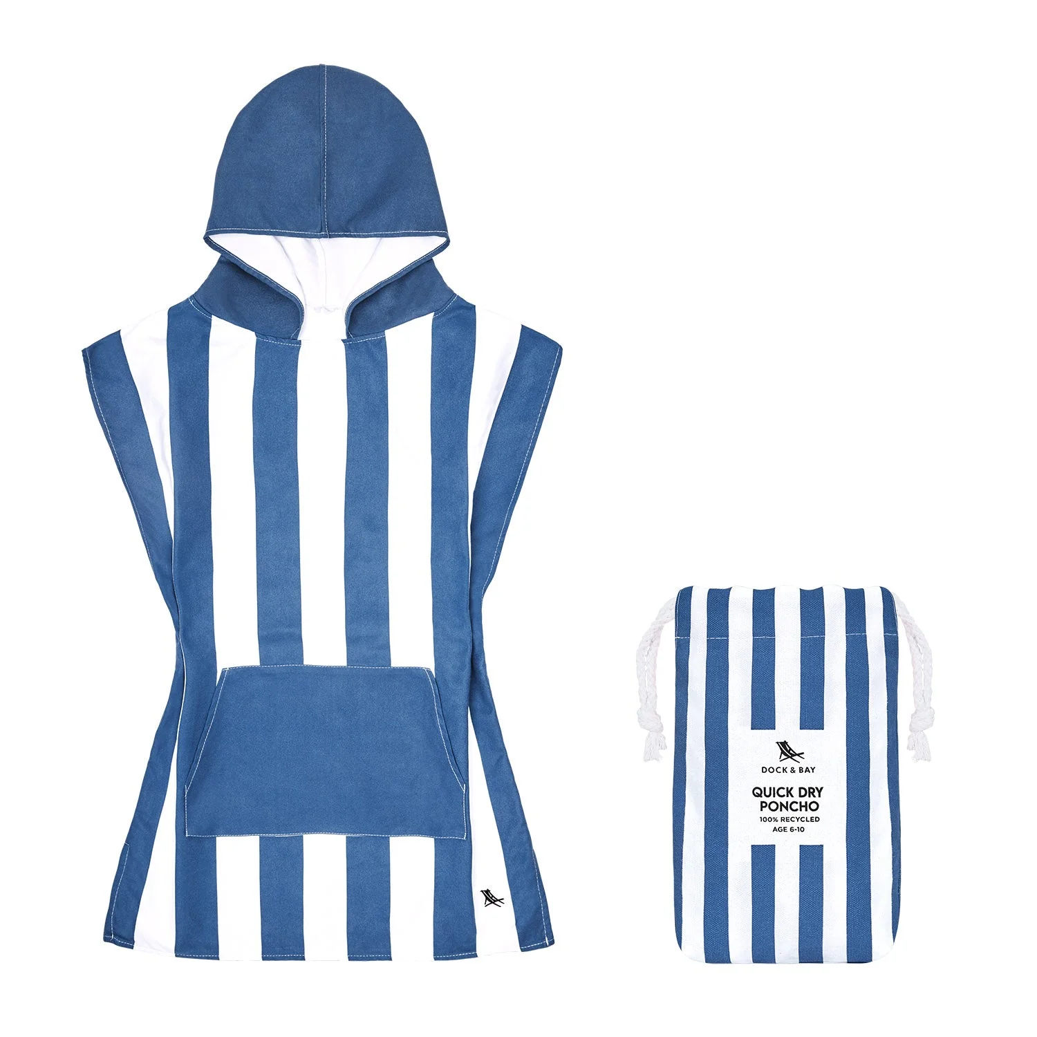 Dock & Bay Poncho - Kids - Whitsunday Blue - Image 16