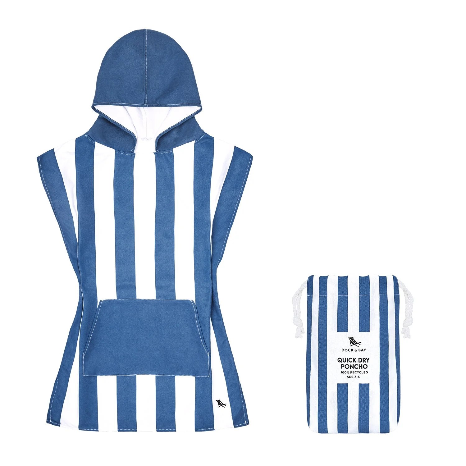 Dock & Bay Poncho - Kids - Whitsunday Blue - Image 15