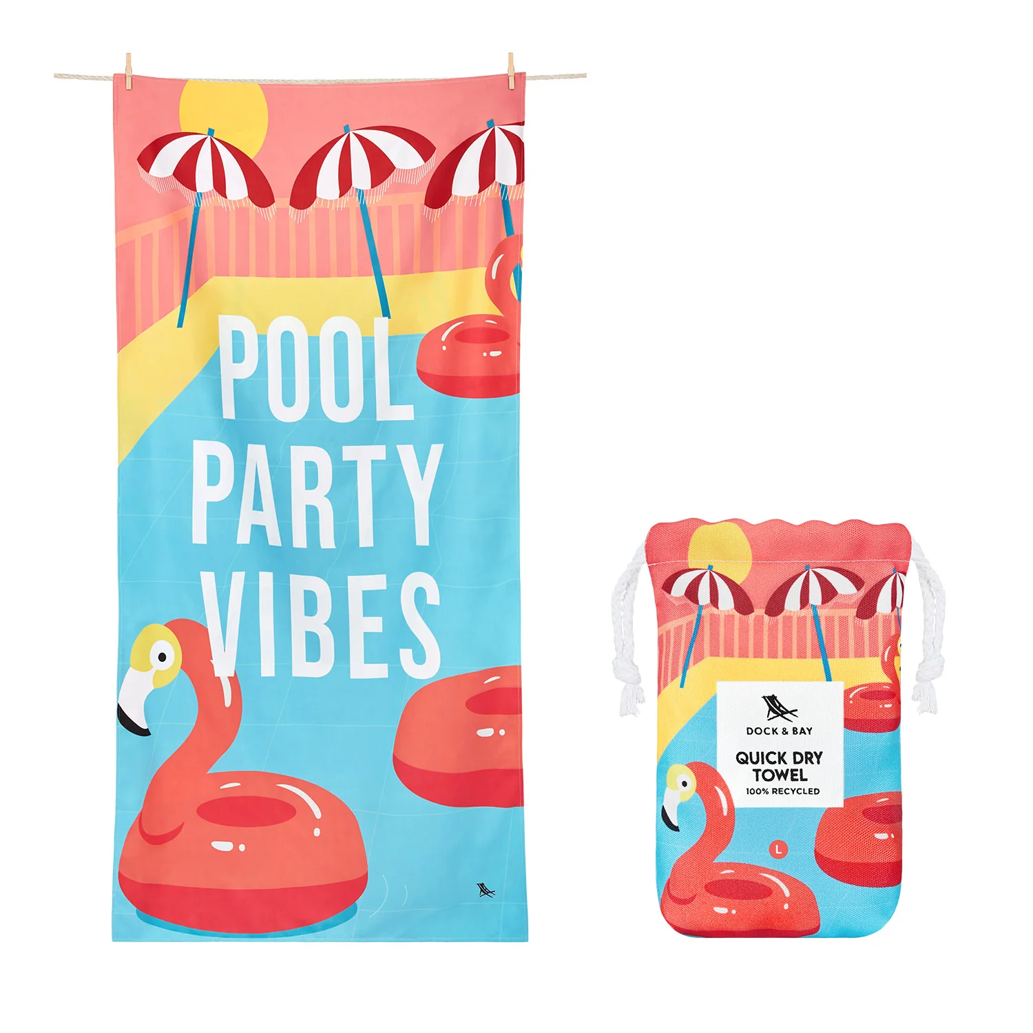Dock & Bay Quick Dry Towels - Party in Pink (Set of 4) - Image 5