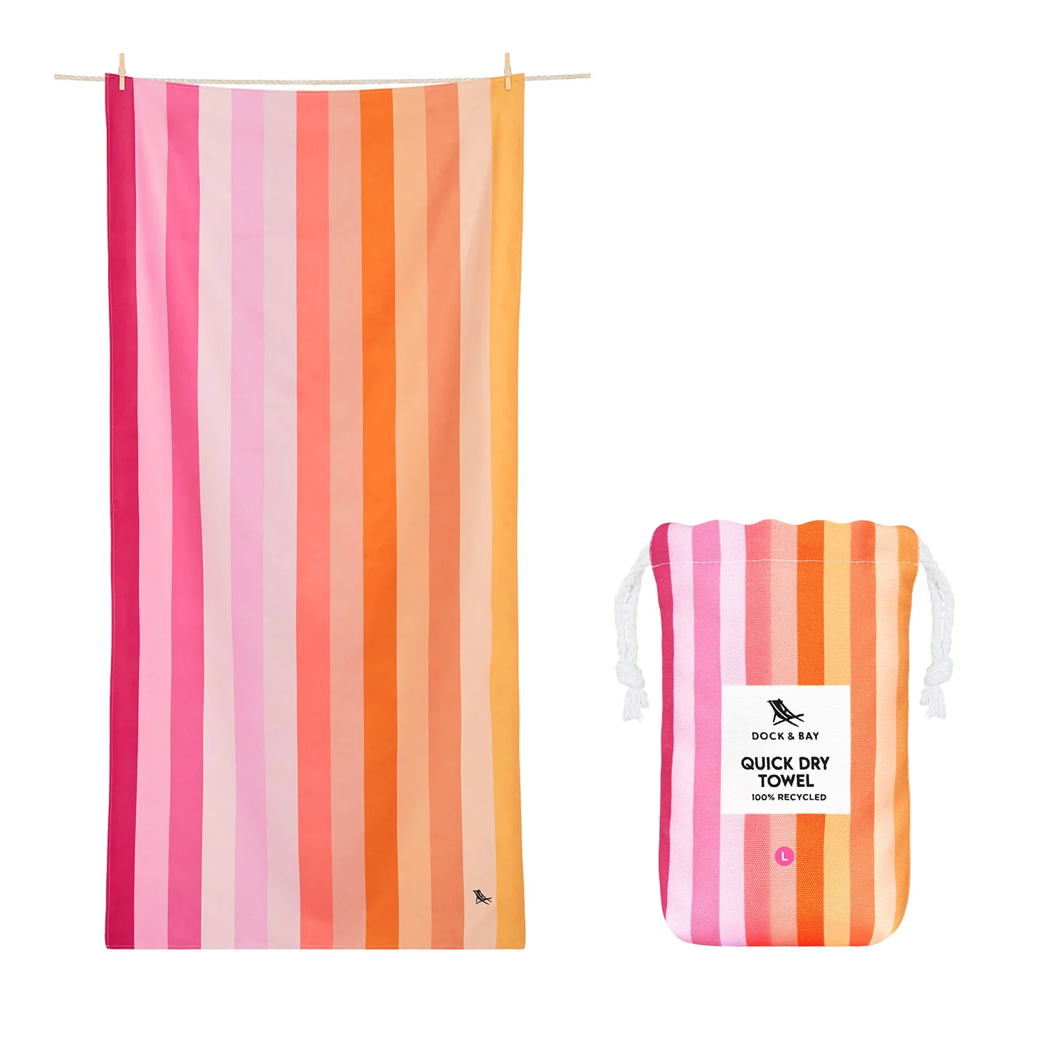 Dock & Bay Quick Dry Towels - Party in Pink (Set of 4) - Image 7